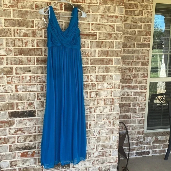 David’s Bridal Blue Bride’s Maid Dress - Picture 4 of 6